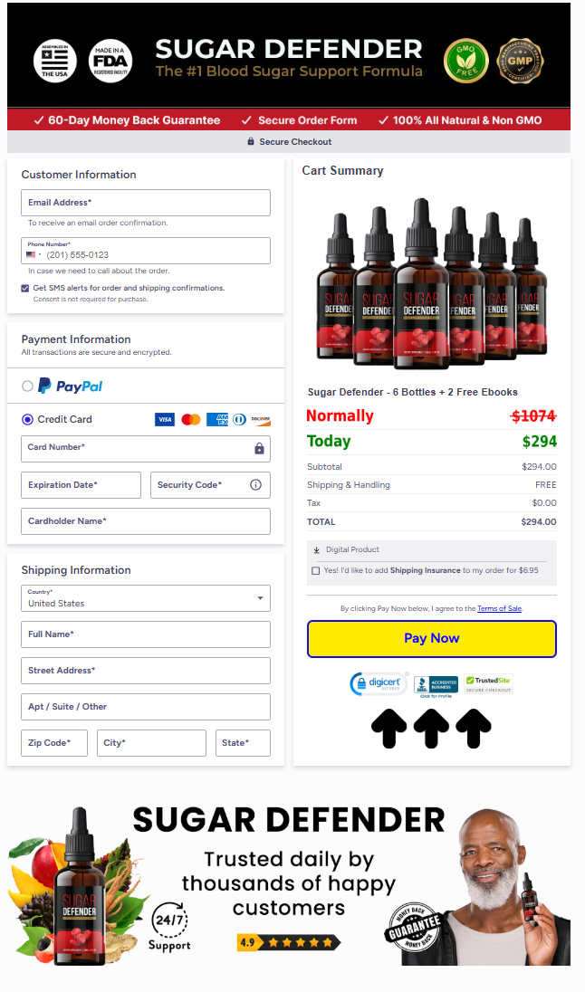 Sugar Defevder Official Website Secure Order Page